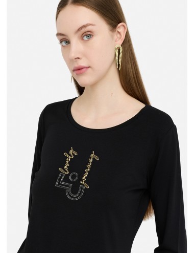 TF5169 M9910 T SHIRT DONNA LIU JO BETTER MANICA LUNGA MAGLIETTA COTONE MAGLIA