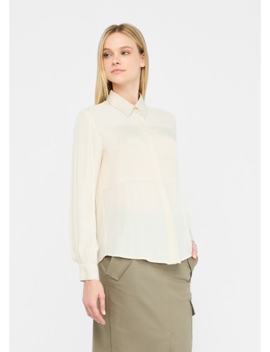 MF5106 CAMICIA DONNA LIU JO IN CREPE DE CHINE MANICA LUNGA COLLETTO SHIRT WOMAN