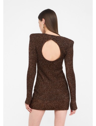 MF5236 A4109 ABITO DONNA LIU JO VESTITO IN MAGLIA SCOLLO DIETRO ABITINO DRESS