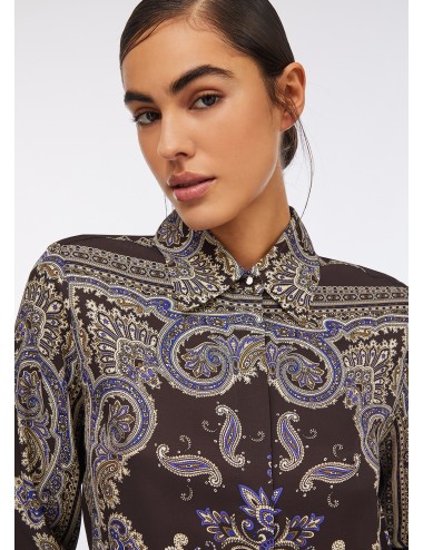 MF5393 CAMICIA DONNA IN TWILL STAMPATO LIU JO SHIRT WOMAN CAMICETTA FANTASIA