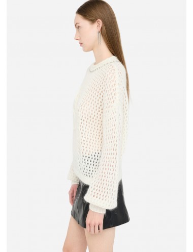 MF5430 MAGLIA IN LANA E MOHAIR LIU JO DONNA MAGLIONCINO TRAFORATO WOMAN SHIRT