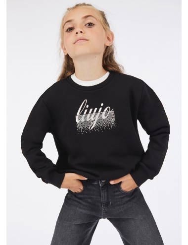 GF5001 22222 FELPA LIU JO BAMBINA IN COTONE CON LOGO MAGLIA KIDS JUNIOR SHIRT