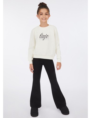 GF5039 PANTALONE LIU JO BAMBINA PANTALONI FLARE ZAMPETTA IN SCUBA GIRL KIDS BABY