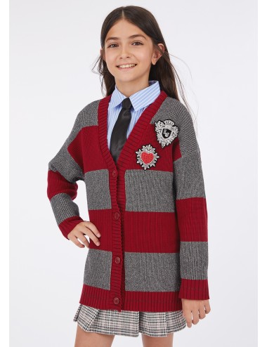 GF5059 MAGLIA APERTA LIU JO BAMBINA CARDIGAN A RIGHE KIDS MAGLIONCINO BOTTONI