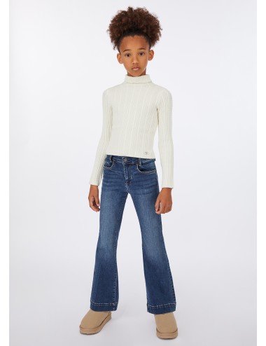 GF5120 78368 JEANS LIU JO BAMBINA COLORE DENIM PATALONE ZAMPA PANTALONI KIDS