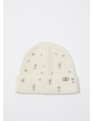 GF5189 71322 CAPPELLO LIU JO BAMBINA BERRETTO BEANIE STRASS E PERLE GIRL KIDS