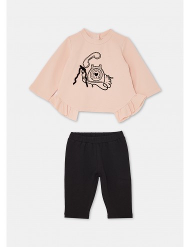 HF5038 COMPLETO DA BAMBINA LIU JO GIRL KIDS LEGGINGS E FELPA COMPLETINO 2 PEZZI