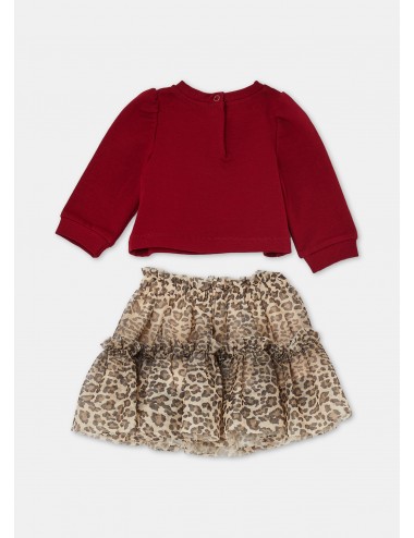 HF5077 COMPLETO DA BAMBINA LIU JO COMPLETINO GONNA FELPA GIRL KIDS TULLE STRASS