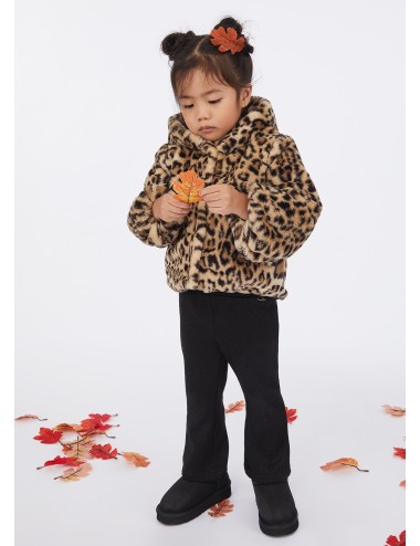 KF5106 GIACCONE LIU JO BAMBINA STAMPA ANIMALIER ECO PELLICCIA GIUBBOTTO TEDDY