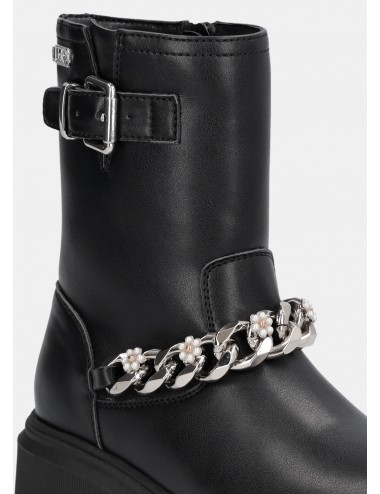 4F5017 SCARPE LIU JO BAMBINA BIKER BOOT CATENA STIVALETTI STIVALETTO SCARPONCINO