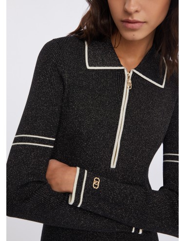 TF5028 ABITO DONNA LIU JO VESTITO CON COLLETTO ZIP DRESS ABITINO VESTITINO WOMAN