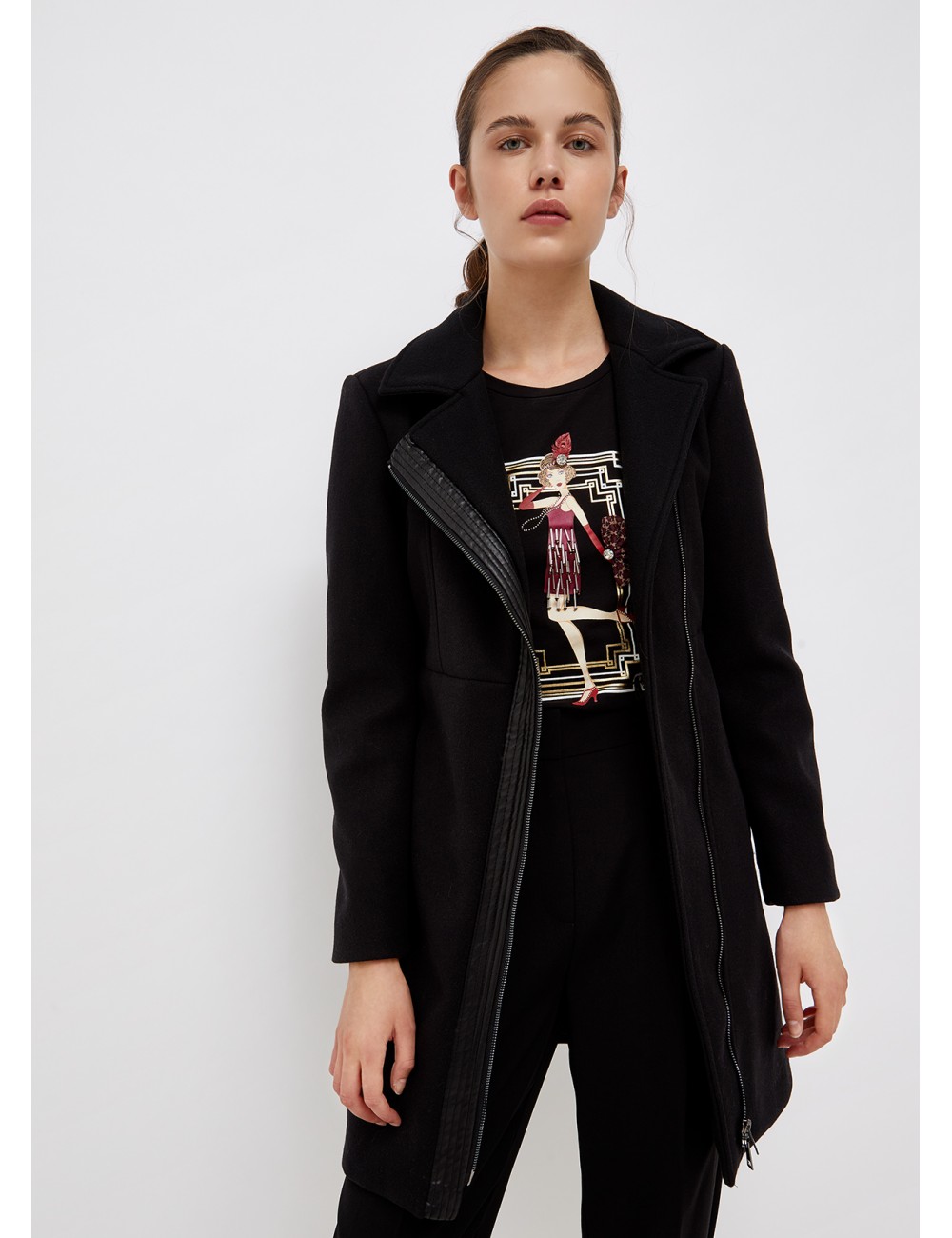 cappotto donna con zip