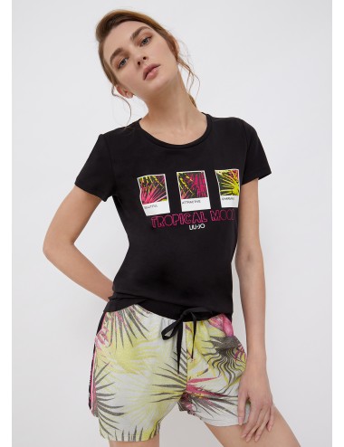 TA2238 S9532 T SHIRT DONNA LIU JO CON STAMPA E LOGO MAGLIA MAGLIETT